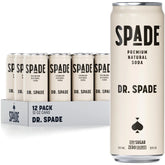 Spade Soda Dr. Spade 12 Pack, Premium All-Natural, No Sugar, No Calories, Electrolytes, Magnesium, Potassium, Healthy Non GMO, Sweet Stevia, No Artificial Sweeteners, Great Taste, Bold Taste