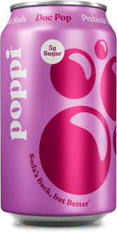 Poppi Prebiotic Soda, Doc Pop, 12 Fl Oz (Pack of 6)