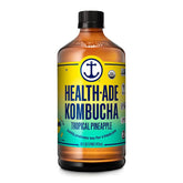 Health-Ade Kombucha Tea Organic Drink, Fermented Tea with Living Probiotics, Detoxifying Acids, Supports Gut Health, Non-GMO, Vegan, Gluten Free, 12 Pack (16 Fl Oz Bottles), Tropical Punch