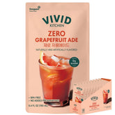 VIVID KITCHEN Korean Grape Ade – Grapefruit Flavor – Zero Sugar, Zero Calories – 6.4 fl oz (10 Pouches) – No Corn Syrup or Preservatives – Refreshing Korean Drink for Healthy, On-the-Go Hydration