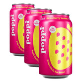 Poppi Strawberry Lemonade Prebiotic Soda, 12 Fl Oz Can (Pack of 3)