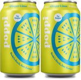 Poppi Ginger Lime Prebiotic Soda, 12 Fl Oz Can (Pack of 2)