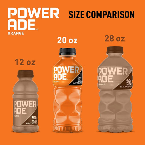 POWERADE Sports Drink Orange, 20 Ounce (Pack of 8)