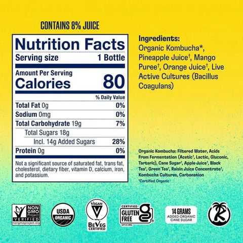 Health-Ade Kombucha Tea, Paradise Variety Pack, 12 Pack (16 Fl Oz)