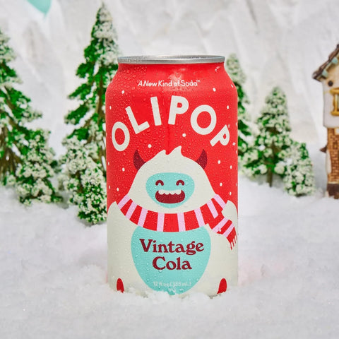 OLIPOP Prebiotic Soda Pop, Vintage Cola, Pantry Pack Packed with Prebiotics, Fiber, and Botanicals, Gluten Free, Vegan, GMO Free, 12oz, (Pack of 24)