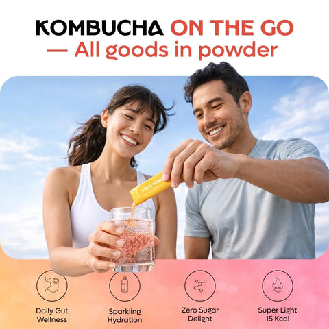DALAMHARI Kombucha Powder | Black Raspberry Bokbunja 20T | Kombucha Drink Probiotic Soda Urban Kombucha Synergy Scoby Kombucha Starter Kit Adaptogen Drink Health Ade Kombucha Tea Bubbly