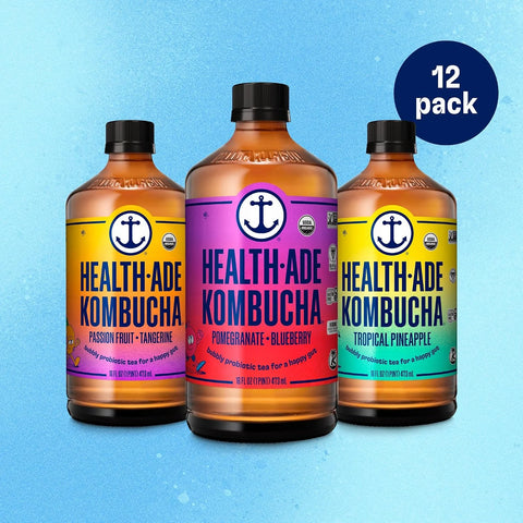 Health-Ade Kombucha Tea, Paradise Variety Pack, 12 Pack (16 Fl Oz)
