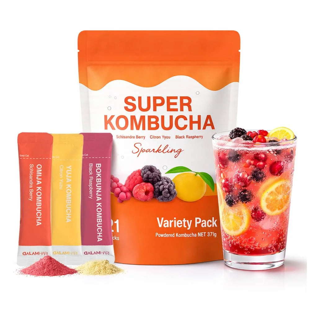 DALAMHARI Kombucha Powder Packets-Variety 21T Tea Drink Sugar Free Kambucha