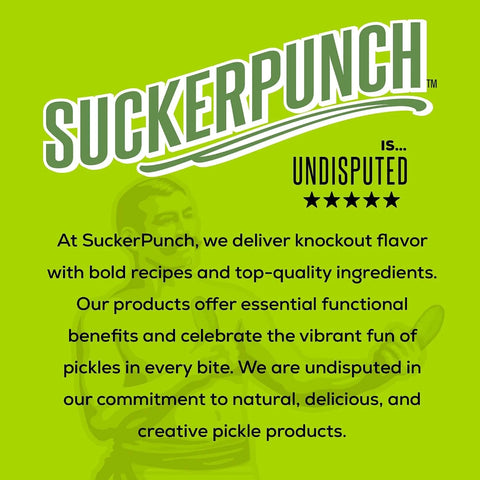 Suckerpunch Electrolyte Pickle Juice Shot, Leg and Muscle Cramp Relief, Sports Drink, Low Calorie, Gluten Free, Post Workout, Hydration, Potassium, Keto Friendly, Non GMO (Classic Dill (Pack of 1))