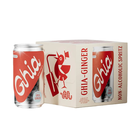 Ghia Non-Alcoholic Ginger Le Spritz, 8.4 Fl Oz (4-Pack) | Mocktail & Cocktail Mixer, Zero Proof Sparkling Apéritif with Soothing Herbal Extracts