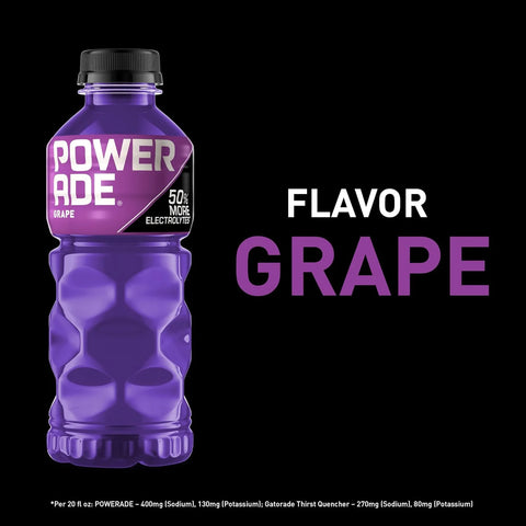 POWERADE Sports Drink Grape, 20 Ounce (Pack of 8)