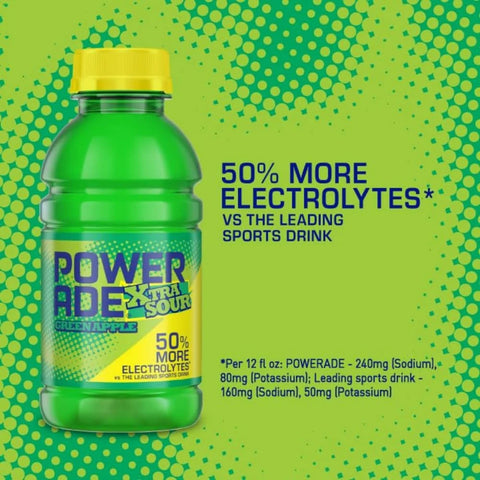 POWERADE Green Apple XTRA Sour 12oz 8pk