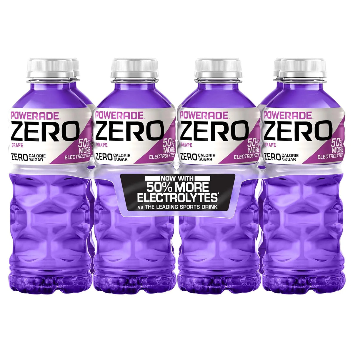 POWERADE Electrolyte Enhanced Zero Sugar Grape Sports Drink, 20 Ounce (Pack of 8)