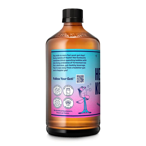 Health-Ade Organic Kombucha Tea, Bubbly Rose, 12-Pack (16 Fl Oz Bottles), Non-GMO, Vegan, Gluten-Free, Fermented Drink with Living Probiotics