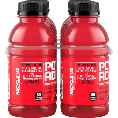 POWERADE Sports Drink Fruit Punch, 12 Ounce (Pack of 8)