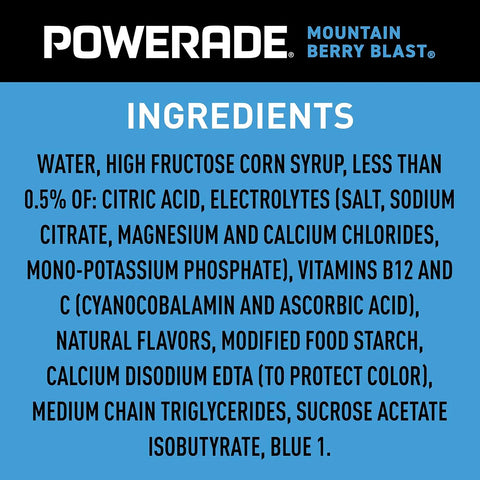POWERADE Mountain Berry Blast, 20 fl oz, 8 Pack