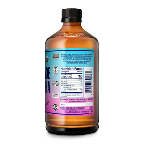 Health-Ade Organic Kombucha Tea, Bubbly Rose, 12-Pack (16 Fl Oz Bottles), Non-GMO, Vegan, Gluten-Free, Fermented Drink with Living Probiotics