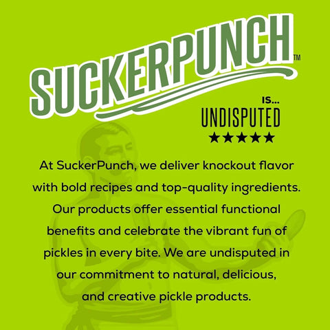 Suckerpunch Electrolyte Pickle Juice Shot, Leg and Muscle Cramp Relief, Sports Drink, Low Calorie, Gluten Free, Post Workout, Hydration, Potassium, Keto Friendly, Non GMO (Spicy Dill (Pack of 1))