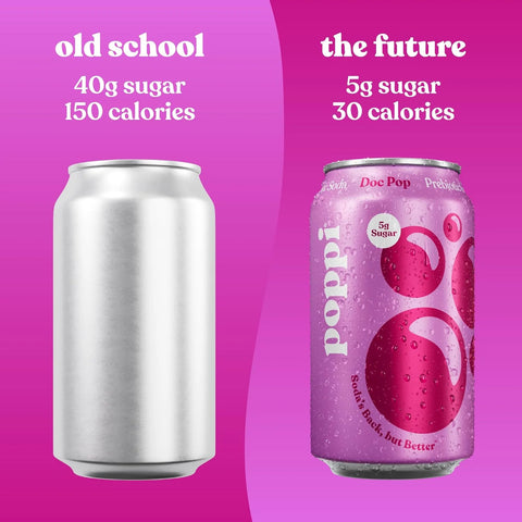 Poppi Prebiotic Soda, Doc Pop, 12 Fl Oz (Pack of 1)