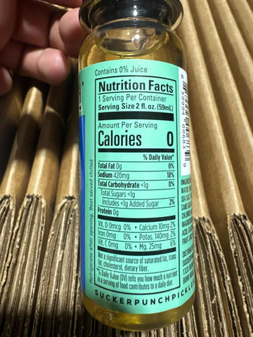 Suckerpunch Electrolyte Pickle Juice Shot, Classic Dill, 2oz, 30 Pack