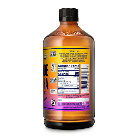 Health-Ade Kombucha Tea Organic Drink, Fermented Tea with Living Probiotics, Detoxifying Acids, Supports Gut Health, Non-GMO, Vegan, Gluten Free, 12 Pack (16 Fl Oz Bottles), Passion Fruit Tangerine