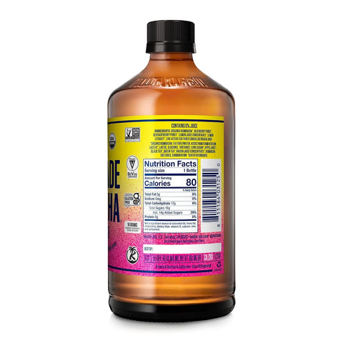 Health-Ade Kombucha Tea Organic Drink, Fermented Tea with Living Probiotics, Detoxifying Acids, Supports Gut Health, Non-GMO, Vegan, Gluten Free, 12 Pack (16 Fl Oz Bottles), Berry Lemonade