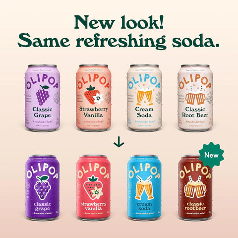 OLIPOP 6g Fiber Prebiotic Soda, Favorites Variety, 12 fl oz, 12 Pack