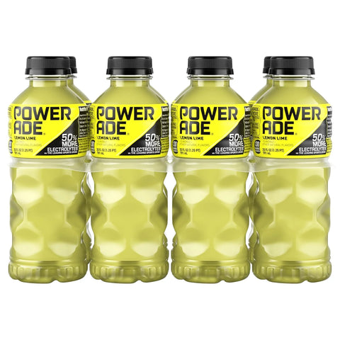 POWERADE Sports Drink, Lemon Lime Electrolyte Drink, 20 Oz (8 Pk)
