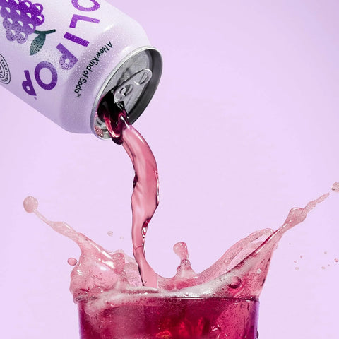 OLIPOP Prebiotic Soda Pop,Classic Grape,Pantry Pack Packed with Prebiotics,Fiber,and Botanicals,Gluten Free,Vegan,GMO Free,12oz,(Pack of 24)