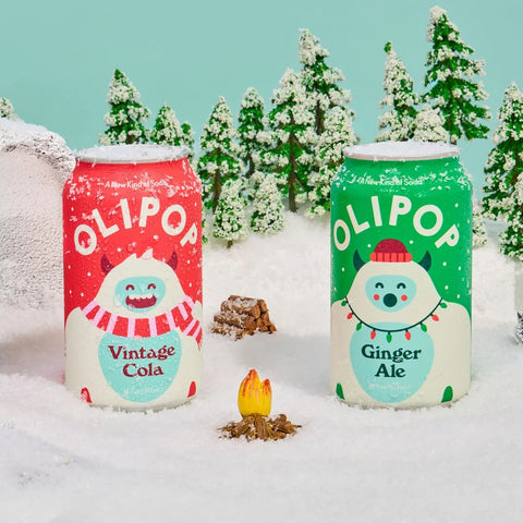 OLIPOP Prebiotic Soda Pop,Ginger Ale,Pantry Pack Packed with Prebiotics,Fiber,and Botanicals,Gluten Free,Vegan,GMO Free,12oz,(Pack of 24)
