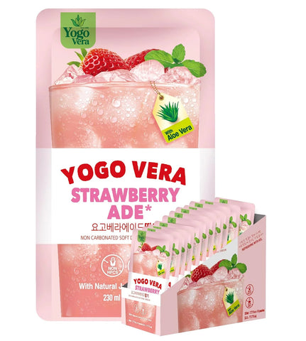 Yogo Vera Strawberry Ade Korean Drink Pouches