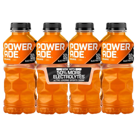 POWERADE Sports Drink Orange, 20 Ounce (Pack of 8)